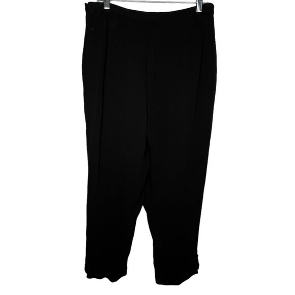 Vintage Via Seta Black Silk Pants - Picture 4 of 6